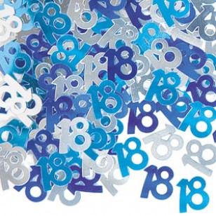 Blue Glitz 18th Birthday Table Confetti